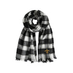 Wholesale New Orleans Saints Plaid Blanket Scarf BL-GRY