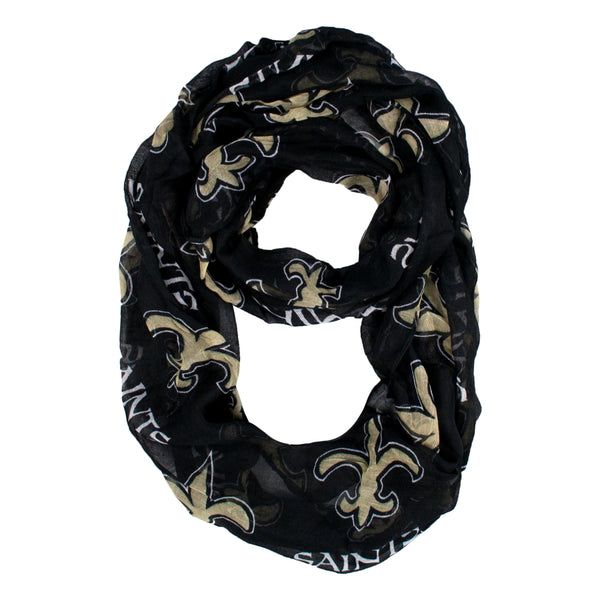 Wholesale New Orleans Saints Sheer Infinity Scarf