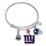 Wholesale New York Giants NFL / BRC001 - 3 Charm Bracelet