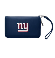 Wholesale New York Giants Zip Organizer Wallet Pebble Navy