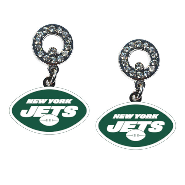 Wholesale New York Jets NFL / EAR006 - Rhinestone Earrings