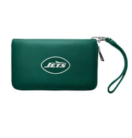 Wholesale New York Jets Zip Organizer Wallet Pebble