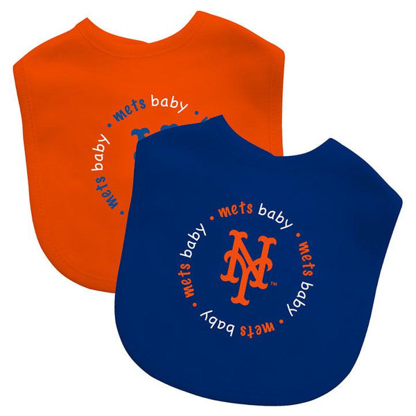 Wholesale New York Mets - Baby Bibs 2-Pack - Blue & Orange