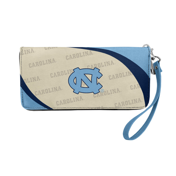 Wholesale North Carolina Tar Heels Curve Zip Organizer Wallet