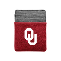 Wholesale Oklahoma Sooners Pebble Front Pocket Wallet Dark Red