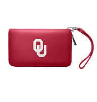 Wholesale Oklahoma Sooners Zip Organizer Wallet Pebble Dark Red