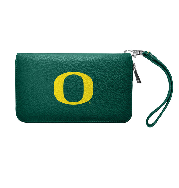 Wholesale Oregon Ducks Zip Organizer Wallet Pebble Green