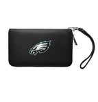 Wholesale Philadelphia Eagles Zip Organizer Wallet Pebble Black