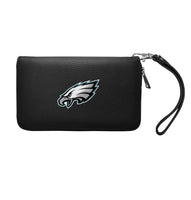 Wholesale Philadelphia Eagles Zip Organizer Wallet Pebble Black