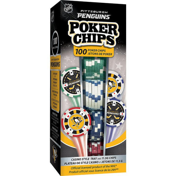 Wholesale Pittsburgh Penguins 100 Piece Poker Chips