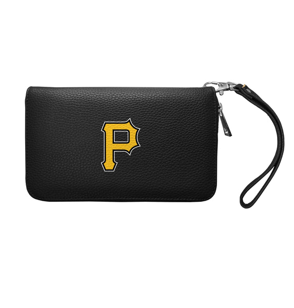 Wholesale Pittsburgh Pirates Zip Organizer Wallet Pebble Black