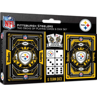 Wholesale Pittsburgh Steelers - 2-Pack Playing Cards & Dice Set