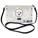 Wholesale Pittsburgh Steelers Clear Envelope Purse Cust-Strap