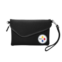 Wholesale Pittsburgh Steelers Fold Over Crossbody Pebble Black