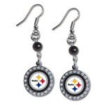 Wholesale Pittsburgh Steelers NFL / EAR007 - Rhinestone Dangle Earrings