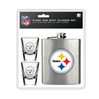 Wholesale Pittsburgh Steelers NFL / FSK001 - Flask Shot Glasses Set