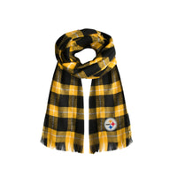 Wholesale Pittsburgh Steelers Plaid Blanket Scarf BL-MGL