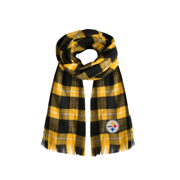 Wholesale Pittsburgh Steelers Plaid Blanket Scarf BL-MGL