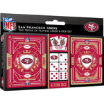 Wholesale San Francisco 49ers - 2-Pack Playing Cards & Dice Set