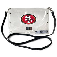 Wholesale San Francisco 49ers Clear Envelope Purse STRAP