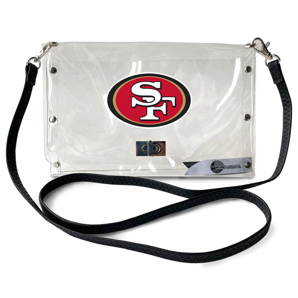 Wholesale San Francisco 49ers Clear Envelope Purse STRAP