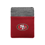 Wholesale San Francisco 49ers Pebble Front Pocket Wallet Dark Red