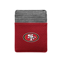 Wholesale San Francisco 49ers Pebble Front Pocket Wallet Dark Red