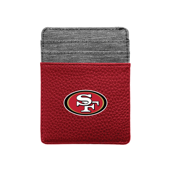 Wholesale San Francisco 49ers Pebble Front Pocket Wallet Dark Red