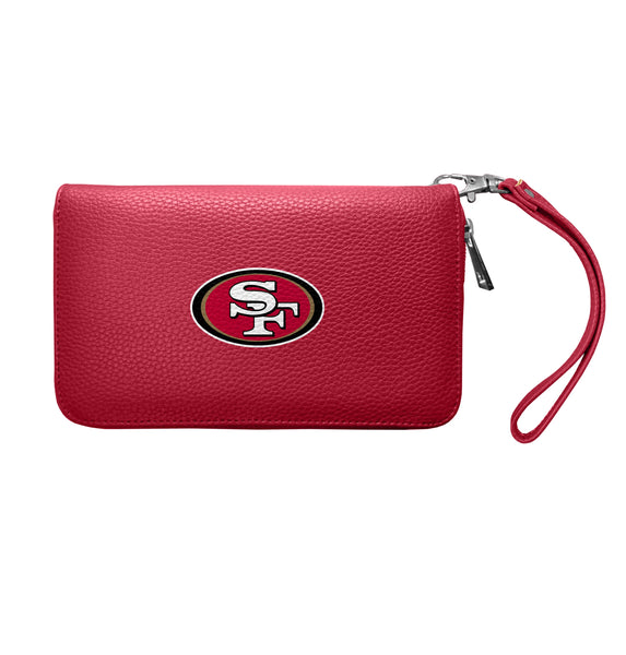 Wholesale San Francisco 49ers Zip Organizer Wallet Pebble Dark Red