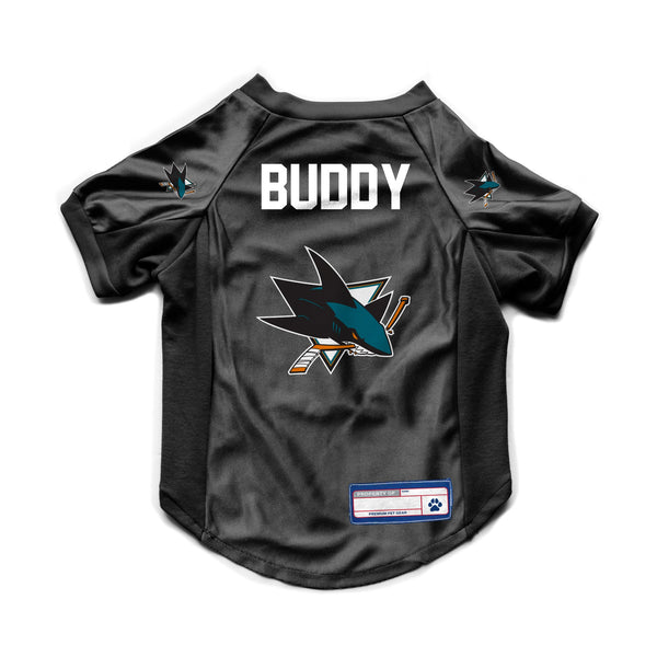 Wholesale San Jose Sharks Custom Pet Stretch Jersey