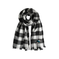 Wholesale San Jose Sharks Plaid Blanket Scarf BL-GRY