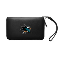 Wholesale San Jose Sharks Zip Organizer Wallet Pebble Black