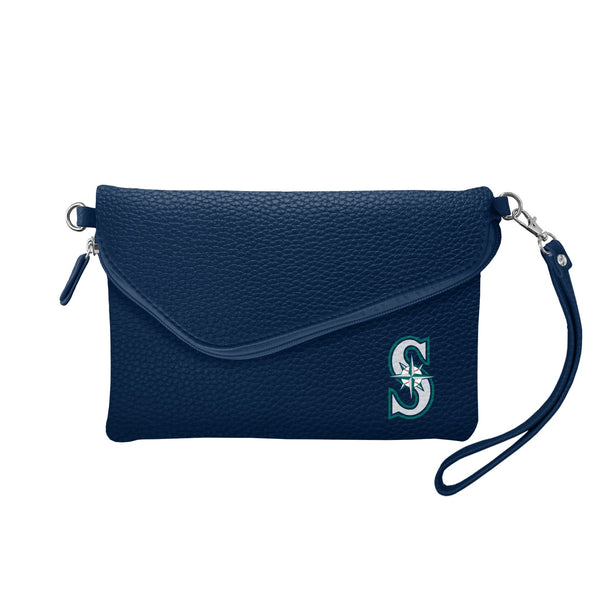 Wholesale Seattle Mariners Fold Over Crossbody Pebble Navy