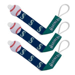 Wholesale Seattle Mariners - Pacifier Clip 3-Pack