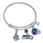 Wholesale Seattle Seahawks NFL / BRC001 - 3 Charm Bracelet