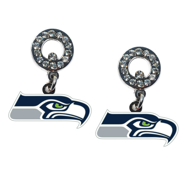 Wholesale Seattle Seahawks NFL / EAR006 - Rhinestone Earrings