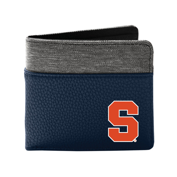 Wholesale Syracuse Orange Pebble BiFold Wallet NAVY