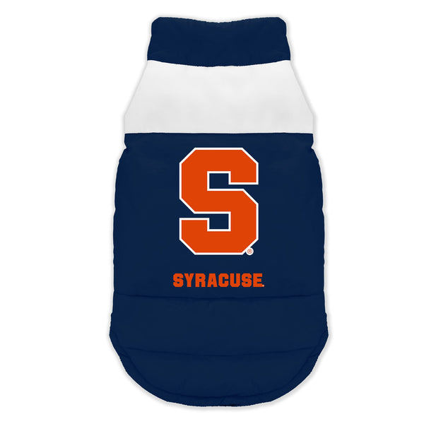 Wholesale Syracuse Orange Pet Parka Puff Vest