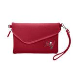 Wholesale Tampa Bay Buccaneers Fold Over Crossbody Pebble Dark Red