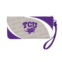 Wholesale TCU Horned Frogs Curve Zip Organizer Wallet