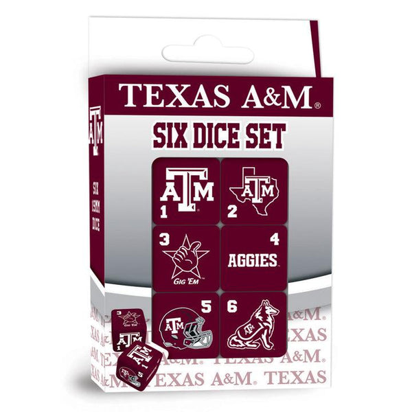 Wholesale Texas A&M Dice Set - 19mm