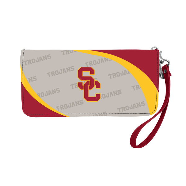 Wholesale USC Trojans Curve Zip Organizer Wallet