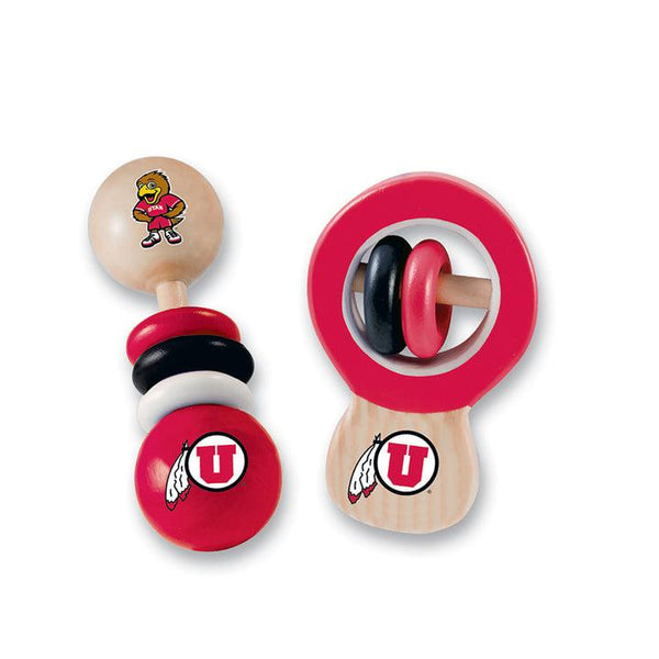 Wholesale Utah Utes - Baby Rattles 2-Pack