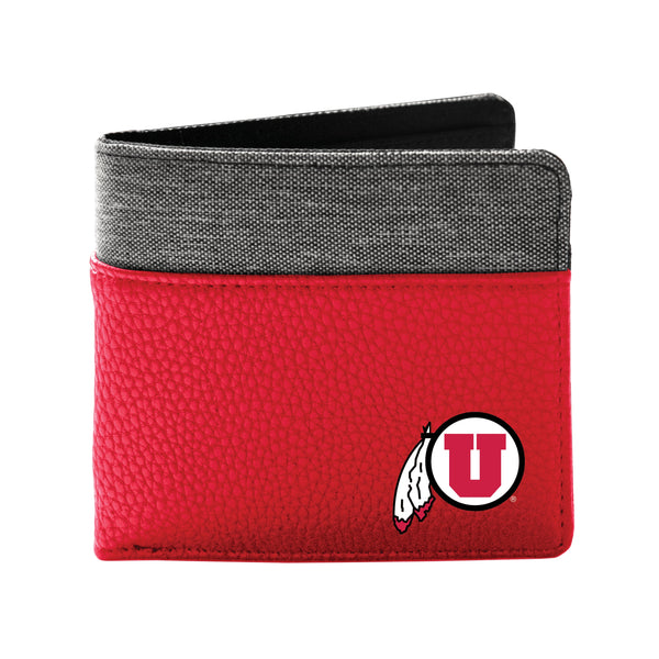 Wholesale Utah Utes Pebble BiFold Wallet LRED