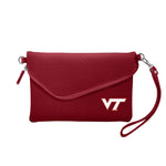 Wholesale Virginia Tech Fold Over Crossbody Pebble Maroon