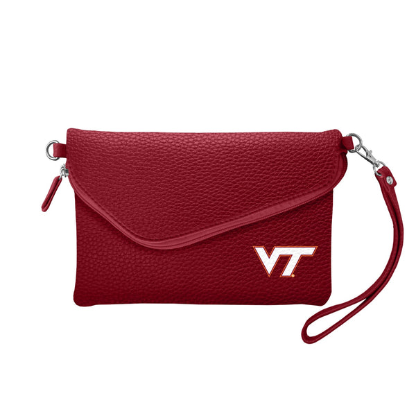 Wholesale Virginia Tech Fold Over Crossbody Pebble Maroon