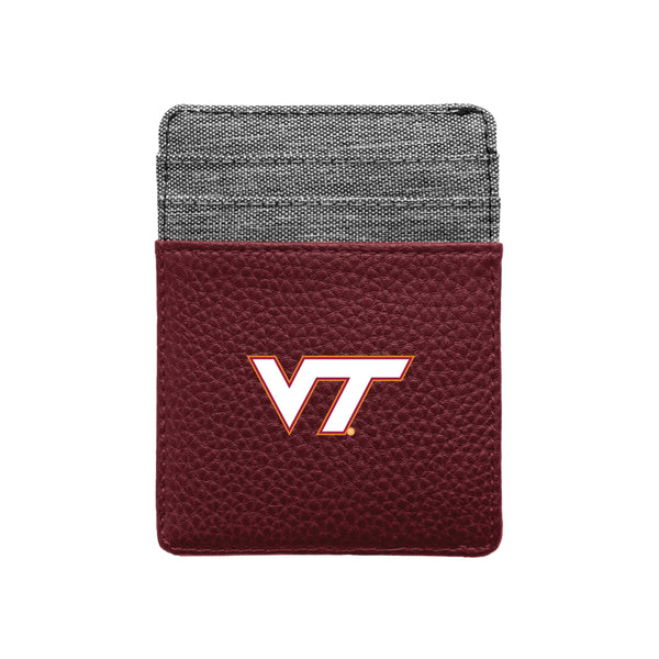 Wholesale Virginia Tech Pebble Front Pocket Wallet MARN