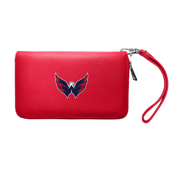 Wholesale Washington Capitals Zip Organizer Wallet Pebble Light Red