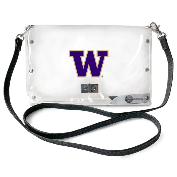 Wholesale Washington Huskies Clear Envelope Purse STRAP