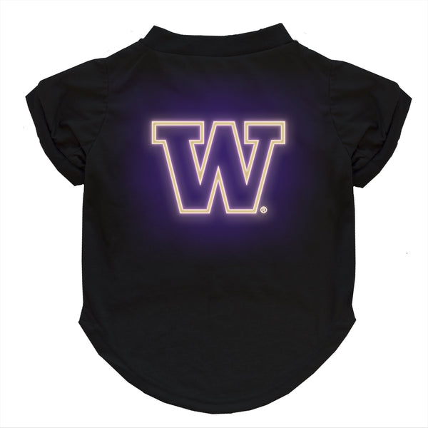 Wholesale Washington Huskies Neon Pet T-Shirt